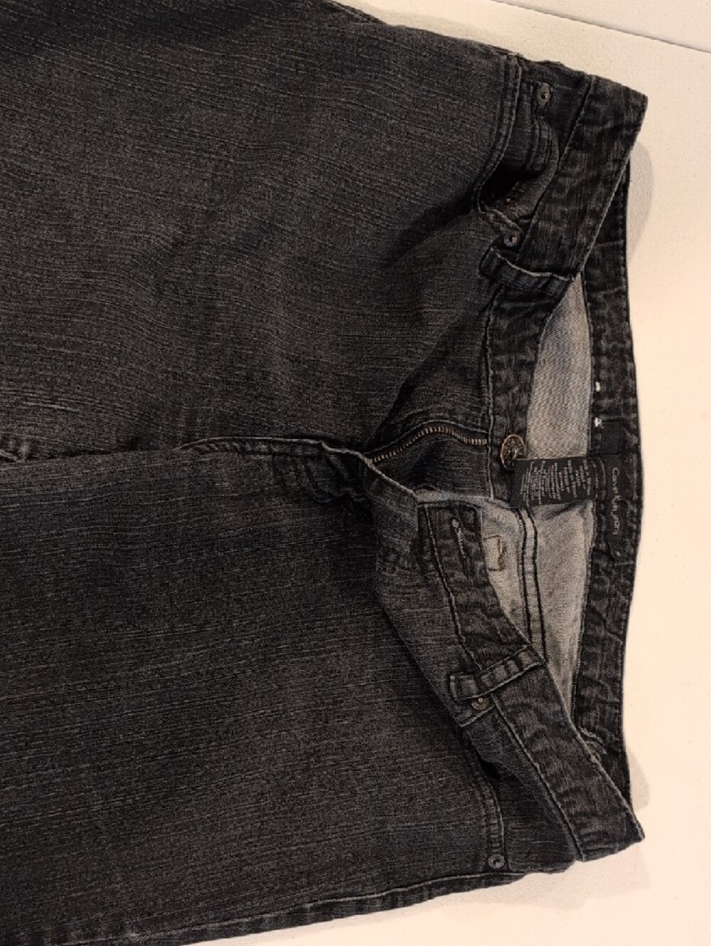 Calvin Klein Jeans Black Washed Denim Jean's - Picture 2 of 13